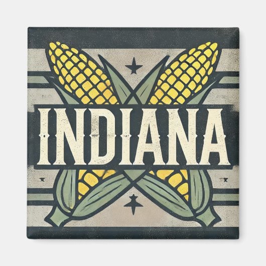 Grunge Indiana Corn Magnet (Vorne)