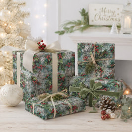 Grunge inspiriert Rot-Grün-Heilige an Stadtmauern Geschenkpapier Set