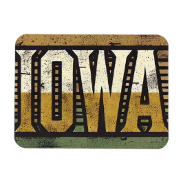 Grunge Iowa Magnet