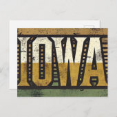 Grunge Iowa Postkarte (Vorne/Hinten)