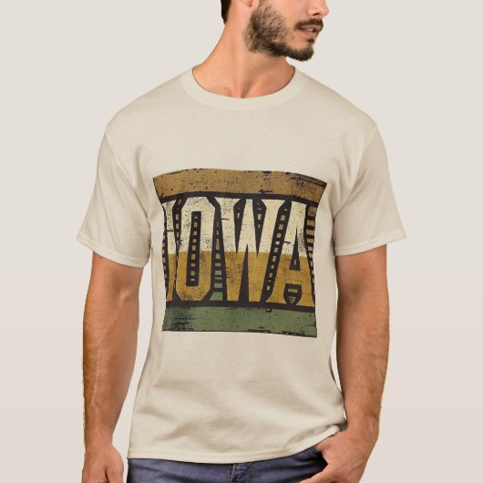 Grunge Iowa T-Shirt (Vorderseite)