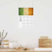 Grunge Ireland Flag Calendar 2017 Poster (Küche)