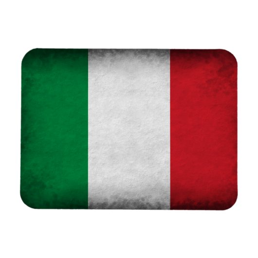 Grunge Italienische Flagge Magnet (Horizontal)