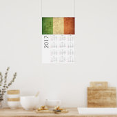 Grunge Italy Flag Calendar 2017 Poster (Küche)