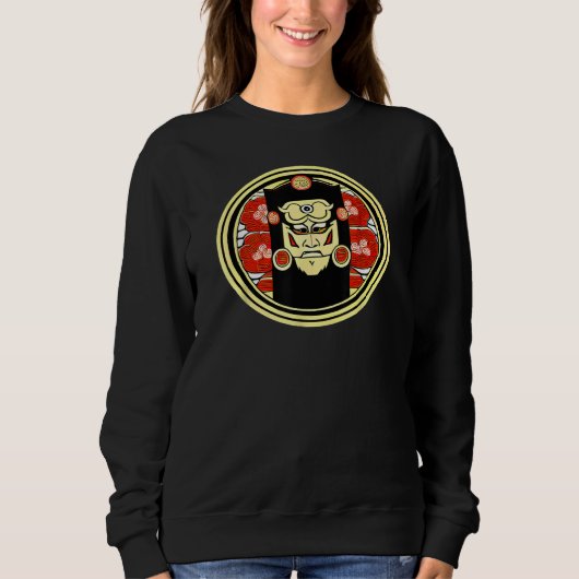 Grunge Japanese Asian Inspired Samurai Warrior Vin Sweatshirt (Vorderseite)