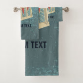 Grunge Jukebox Badhandtuch Set (Insitu)