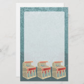 Grunge Jukebox Briefpapier (Vorne/Hinten)