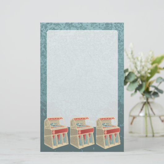 Grunge Jukebox Briefpapier (Stehend Vorderseite)