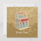 Grunge Jukebox Einladung (Vorderseite)