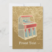 Grunge Jukebox Einladung (Vorderseite)