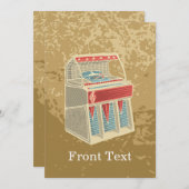 Grunge Jukebox Einladung (Vorne/Hinten)