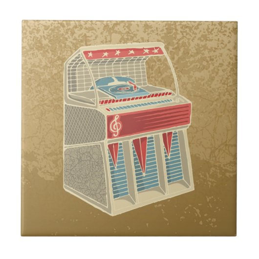 Grunge Jukebox Fliese (Vorderseite)