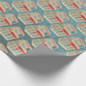 Grunge Jukebox Geschenkpapier (Ecke)