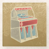 Grunge Jukebox Glasuntersetzer (Vorderseite)