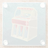 Grunge Jukebox Glasuntersetzer (Rückseite)