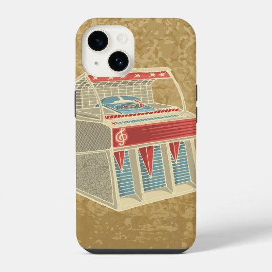 Grunge Jukebox iPhone Hülle (Rückseite)