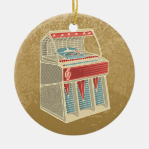 Grunge Jukebox Keramik Ornament