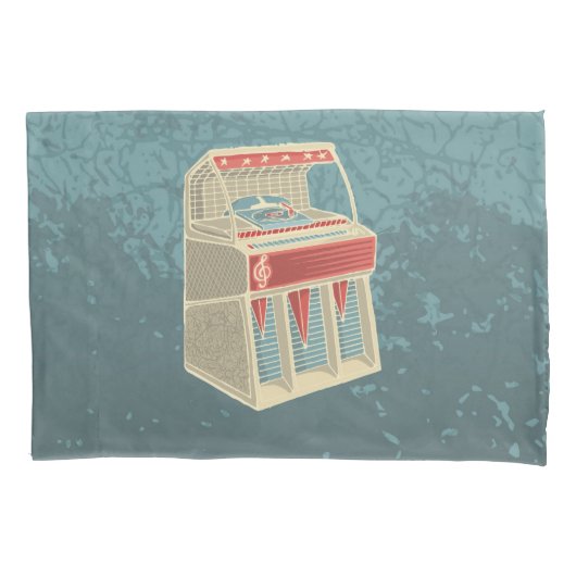 Grunge Jukebox Kissenbezug (Vorderseite)