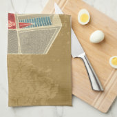 Grunge Jukebox Küchentuch (Viertel Falte)