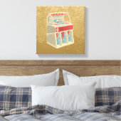 Grunge Jukebox Leinwanddruck (Insitu (Schlafzimmer))