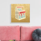 Grunge Jukebox Leinwanddruck (Insitu (Wohnzimmer))