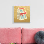 Grunge Jukebox Leinwanddruck (Insitu (Wohnzimmer))