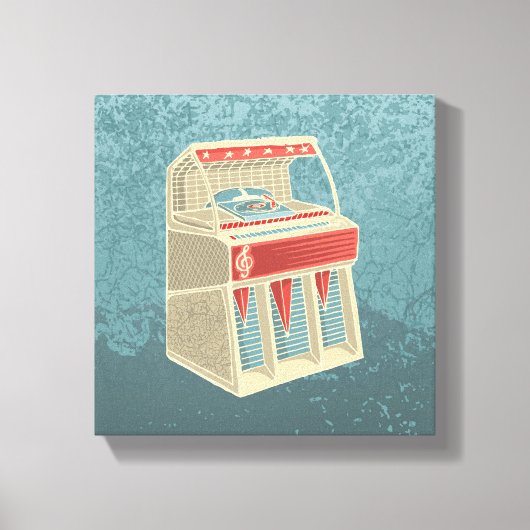 Grunge Jukebox Leinwanddruck (Vorderseite)