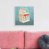 Grunge Jukebox Leinwanddruck (Insitu (Wohnzimmer))