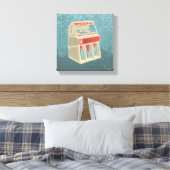 Grunge Jukebox Leinwanddruck (Insitu (Schlafzimmer))