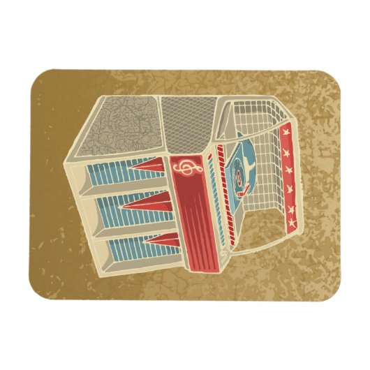 Grunge Jukebox Magnet (Horizontal)