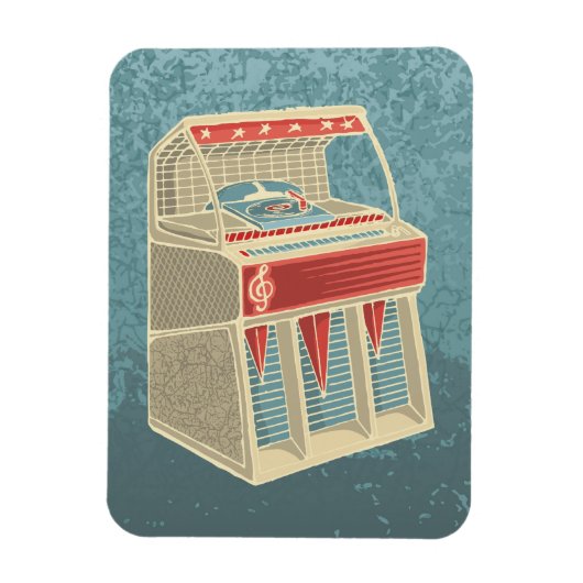 Grunge Jukebox Magnet (Vertikal)