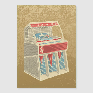 Grunge Jukebox Magnetkarte