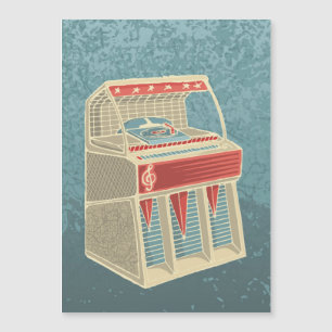 Grunge Jukebox Magnetkarte
