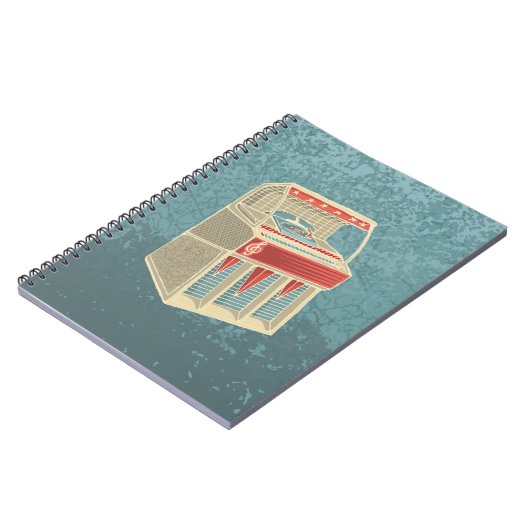 Grunge Jukebox Notizblock (Linke Seite)