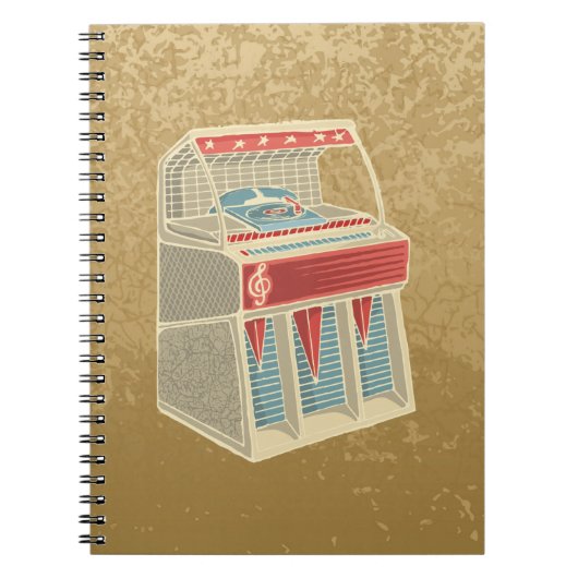 Grunge Jukebox Notizblock (Vorderseite)