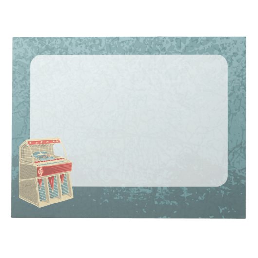 Grunge Jukebox Notizblock (Vorderseite)