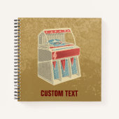 Grunge Jukebox Notizbuch (Vorderseite)