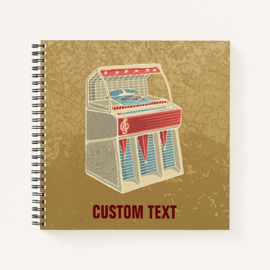 Grunge Jukebox Notizbuch (Vorderseite)