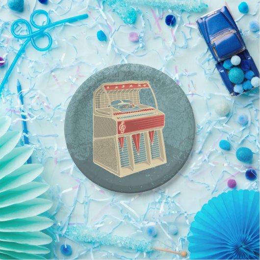 Grunge Jukebox Pappteller (Party)
