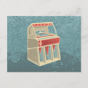 Grunge Jukebox Postkarte