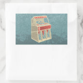 Grunge Jukebox Rechteckiger Aufkleber (Tasche)