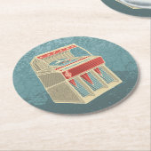 Grunge Jukebox Runder Pappuntersetzer (Angewinkelt)