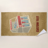 Grunge Jukebox Strandtuch (Vorderseite)