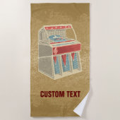 Grunge Jukebox Strandtuch (Vorderseite)