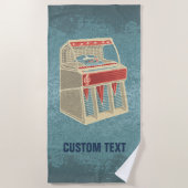 Grunge Jukebox Strandtuch (Vorderseite)