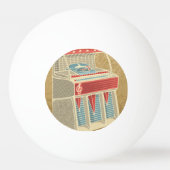 Grunge Jukebox Tischtennisball (Rückseite)