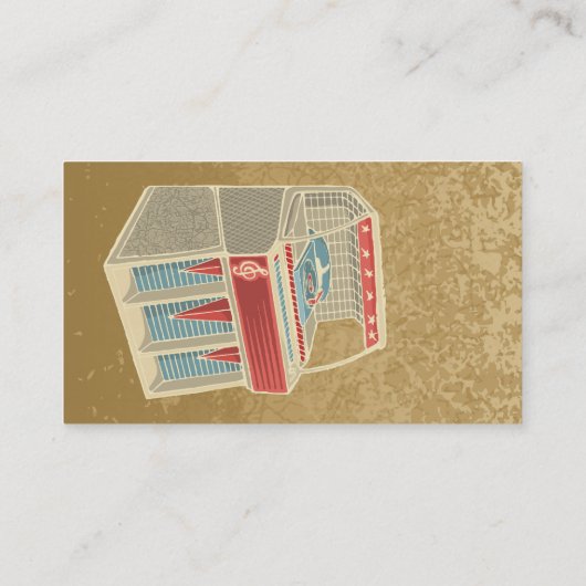 Grunge Jukebox Visitenkarte (Rückseite)