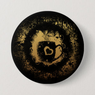 Grunge-Kaffee Button