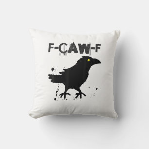 Grunge-Kaffee F-Caw-F Krähe Erwachsenen Humor Graf Kissen