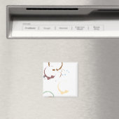 Grunge-Kaffeefleck-Magnet Magnet (In Situ (Geschirrspüler))
